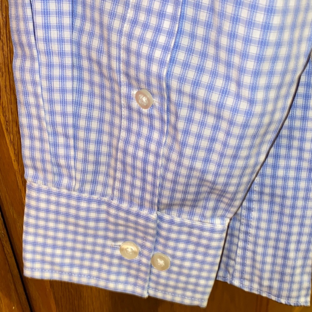 Michael Kors Light Blue Gingham Shirt - Picture 5 of 6